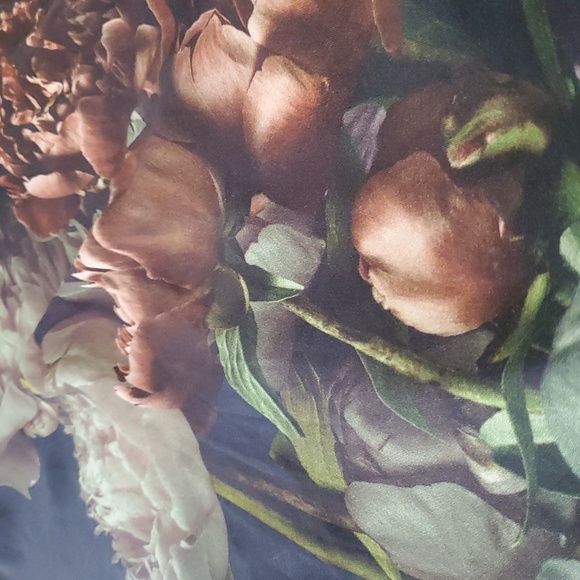 Anthropologie Blank London Navy Blue Jaslina Floral Satin Pull On Skirt Small - Picture 9 of 12